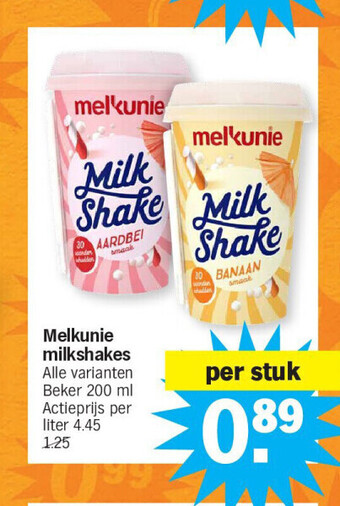 Albert Heijn Melkunie milkshakes aanbieding