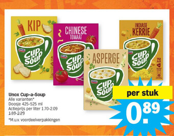 Albert Heijn Unox cup-a-soup aanbieding