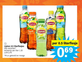 Albert Heijn Lipton 0.5 literflesjes aanbieding