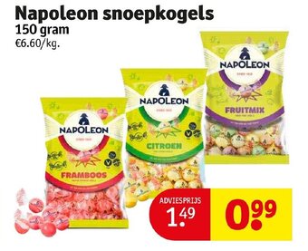 Kruidvat Napoleon Snoepkogels 150 gram aanbieding