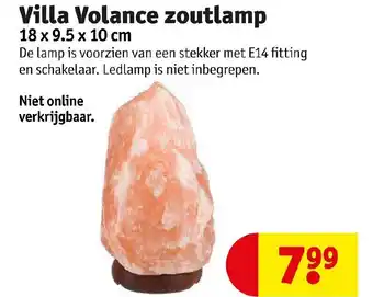 Villa Volance Zoutlamp 18 x 9.5 x 10cm