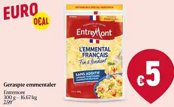 Delhaize Entremont Geraspte Emmentaler aanbieding