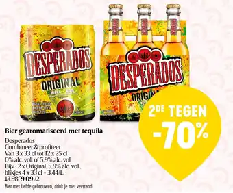 Delhaize Desperados Bier Gearomatiseerd met Tequila aanbieding