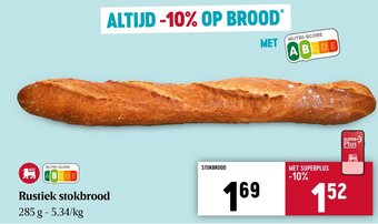 Delhaize Rustiek Stokbrood aanbieding