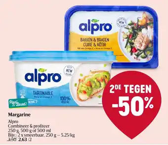 Delhaize Alpro Margarine aanbieding