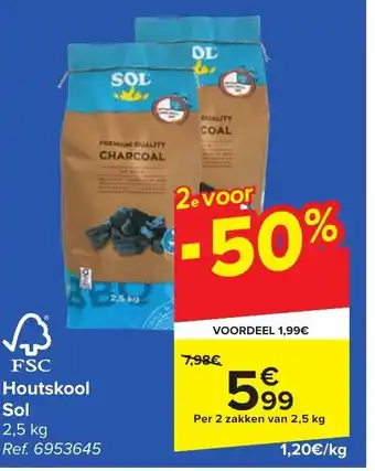 Carrefour Sol Houtskool 2.5kg aanbieding