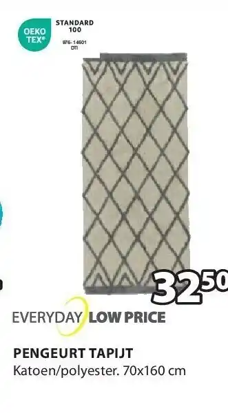 Jysk Pengeurt tapijt aanbieding