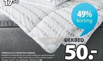 Jysk Tronfjellet synthetisch dekbed aanbieding