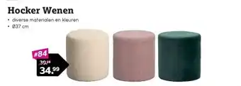 Hocker wenen • diverse materialen en kleuren • ø37 cm