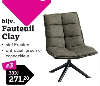 Leen Bakker Fauteuil clay aanbieding