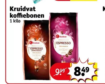 Kruidvat Kruidvat koffiebonen aanbieding