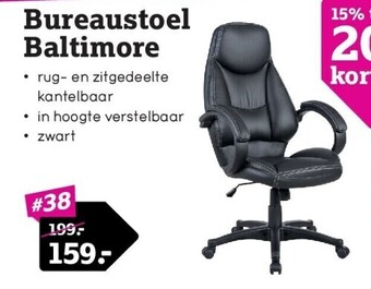 Leen Bakker Bureaustoel baltimore aanbieding