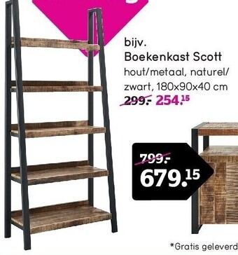 Leen Bakker Boekenkast scott aanbieding