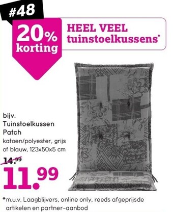 Leen Bakker Tuinstoelkussen patch aanbieding