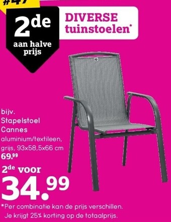 Leen Bakker Stapelstoel cannes aanbieding