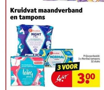 Kruidvat Kruidvat maandverband en tampons aanbieding