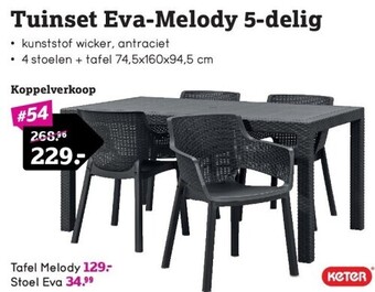 Leen Bakker Tuinset eva-melody 5-delig aanbieding