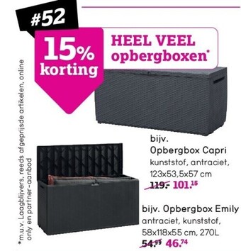 Leen Bakker Opbergbox capri aanbieding