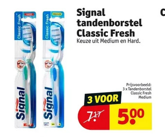 Kruidvat Signal tandenborstel classic fresh aanbieding