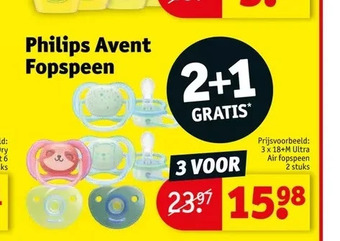Kruidvat Philips avent fopspeen aanbieding
