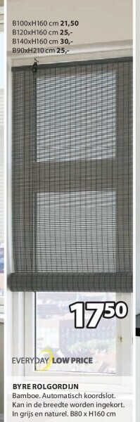 Jysk Byre rolgordijn aanbieding