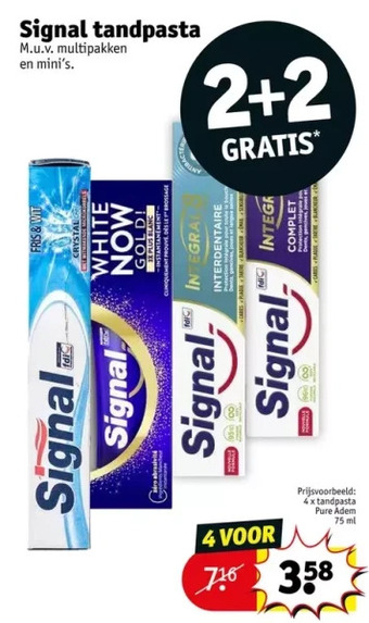 Kruidvat Signal tandpasta aanbieding