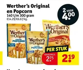 Kruidvat Werther's original en popcorn aanbieding