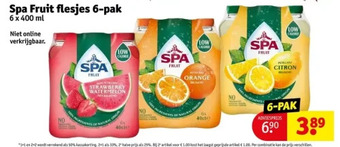 Kruidvat Spa fruit flesjes 6-pak aanbieding