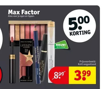 Kruidvat Max factor aanbieding