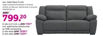 Leen Bakker Zetel dean 3-zits aanbieding