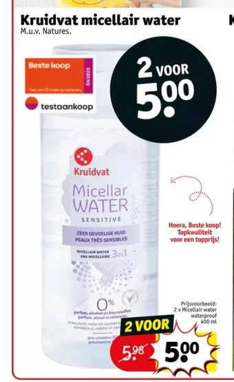 Kruidvat Kruidvat micellair water aanbieding