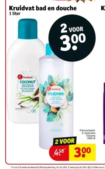 Kruidvat Kruidvat bad en douche 1 liter aanbieding