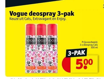 Kruidvat Vogue deospray 3-pak aanbieding