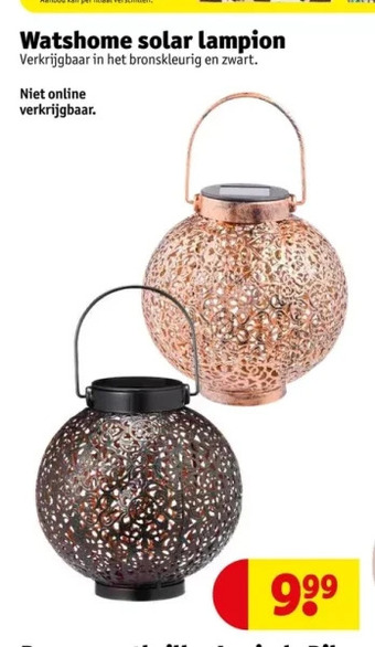 Kruidvat Watshome solar lampion aanbieding