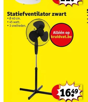 Kruidvat Statiefventilator zwart aanbieding