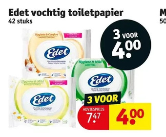 Kruidvat Edet vochtig toiletpapier aanbieding