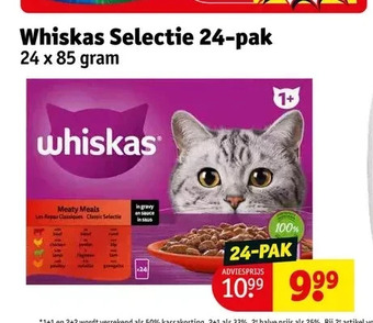 Kruidvat Whiskas selectie 24-pak aanbieding
