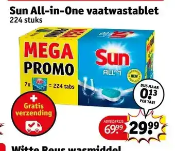 Kruidvat Sun all-in-one vaatwastablet aanbieding