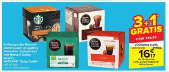 Carrefour Nescafe koffie lungo dolce gusto 4 x 16 capsules aanbieding