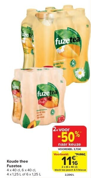 Carrefour Koude thee fuzetea aanbieding