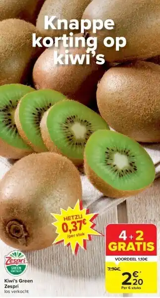 Carrefour Kiwi’s green zespri aanbieding