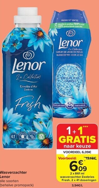 Carrefour Wasverzachter lenor aanbieding