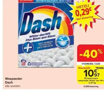 Carrefour Waspoeder dash aanbieding
