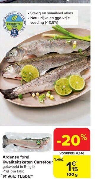 Carrefour Ardense forel kwaliteitsketen carrefour aanbieding