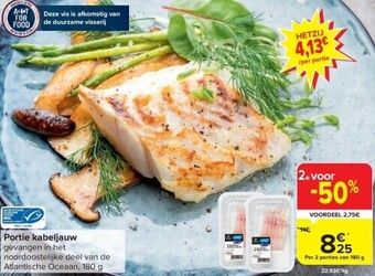 Carrefour Portie kabeljauw aanbieding