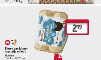 Eieren van kippen met vrije uitloop