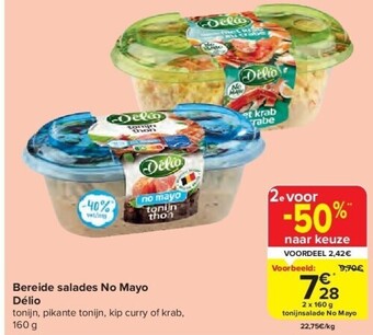 Carrefour Bereide salades no mayo délio aanbieding