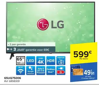 Carrefour LG 65UQ75006 per led tv aanbieding