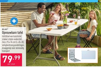 ALDI Belavi opvouwbare tafel aanbieding
