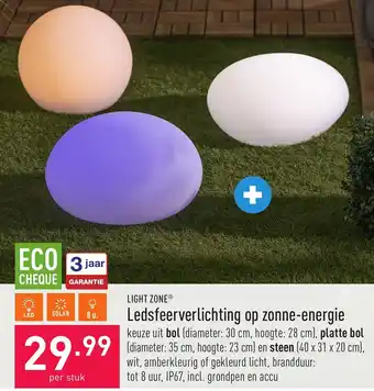 ALDI Light zone ledsfeerverlichting op zonne-energie aanbieding
